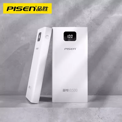 $32.99 • Buy Pisen Power Bank 10500mAh Fast Charging Type-C Dual USBPort For Mobile Phone LED