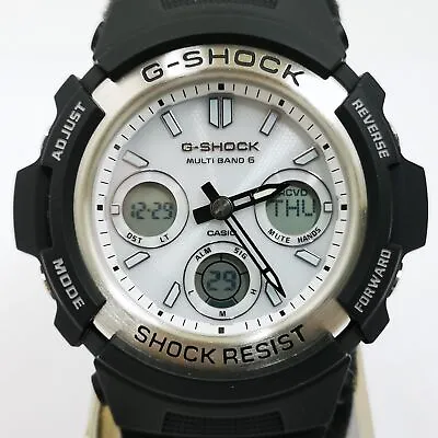 CASIO G-SHOCK AWG-M100S-7AJF White Black Tough Solar Men's Watch New In Box • $296.95