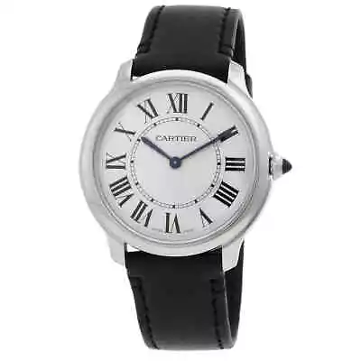Cartier Ronde Must De Cartier Quartz Silver Dial Men's Watch WSRN0031 • $3233