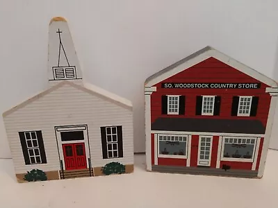 General Store/Lutheran Church Cat's Meow Type Wooden Pieces Mt. Moriah/Woodstock • $12.75