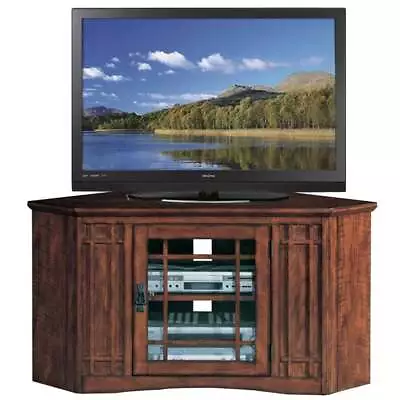 Leick Furniture Mission 46  Corner TV Stand In An Oak Finish • $324.99