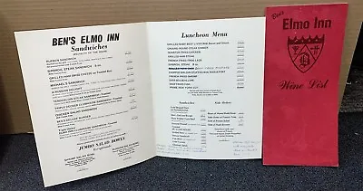 2 Vintage Elmo Inn Restaurant Menus Lake Elmo Lunch Menu & Wine List • $29.99