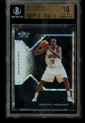 2004 Topps Finest Dwight Howard /9 Rookie BGS 10 Pristine RC #159 Black Xfractor • $100