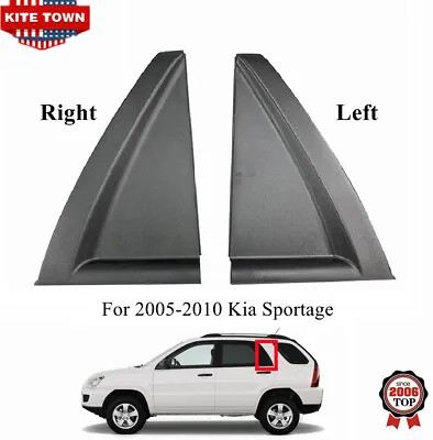 $27.99 • Buy Left And Right Rear Door Outside Delta Moldings For 2005-2010 Kia Sportage