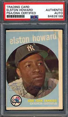 Elston Howard PSA DNA Signed 1959 Topps Autograph • $211.15