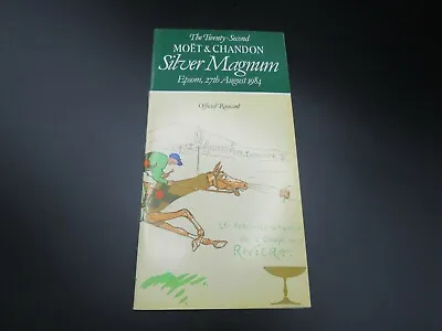 £3 • Buy Moet & Chandon Silver Magnum 1984 Horse Race Card, Winner Eliaso
