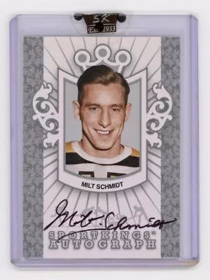 Milt Schmidt Auto 2007 SportKings Silver Version #A-MS Autograph Boston Bruins • $25