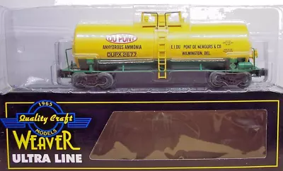 Weaver O Scale Ultra  Line  40' Tank Car Dupont 3 Rail  Nos • $48