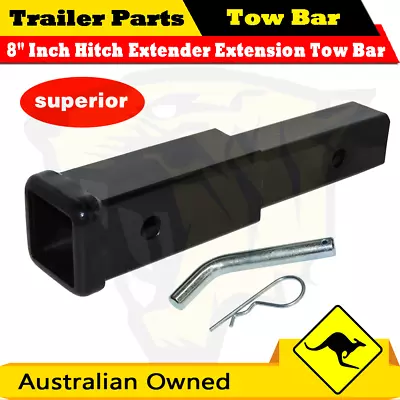$34.20 • Buy 8  Inch Hitch Extender Extension Tow Bar Trailer 4WD Car 2  Receiver Heavy Duty