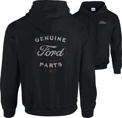 Licensed Genuine Ford Parts Hoodie Distressed Ford Mustang Truck Logo Sweatshirt • $40.91