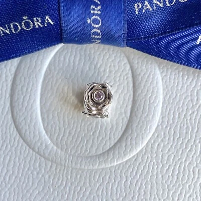 $24 • Buy Authentic Pandora Silver Pink Rose Flower Petals Spacer Charm #790316PCZ