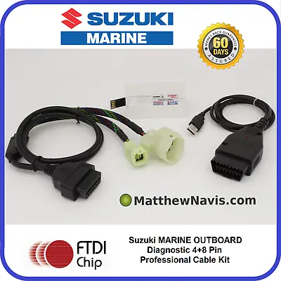 SUZUKI MARINE Outboard Professional Diagnostic CABLE KIT AND SOFTWARE SDS 8.70 • $89.77