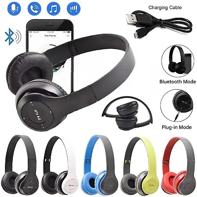 $18.99 • Buy Noise Cancelling Wireless Headphones Bluetooth Earphones Headset With Microphone