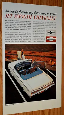 ★1962 Chevy Impala Ss Convertible Original Vintage Advertisement Print Ad 62 • $11.99