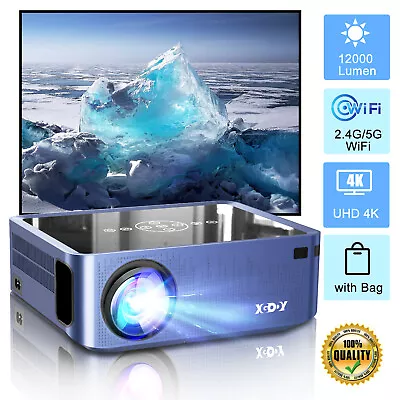 XGODY 4K Projector Bluetooth 5G WIFI Home Theater Movie 12000 Lumen USB With Bag • $127.99