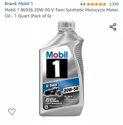 Mobil One V-Twin Full Synthetic 20W50 • $145