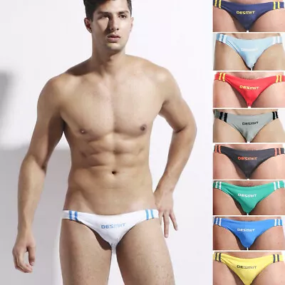 Desmiit Men Sexy Lining Bikini Low-rise Swimming Briefs Sports Comfy Swimwear  • $15.99