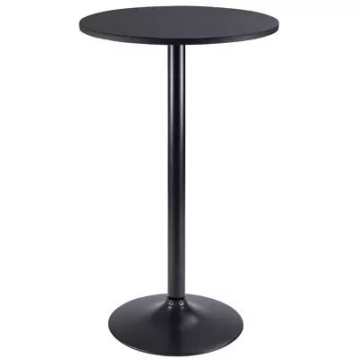Patio Round Bistro Pub Table 39.5  High Bar Cocktail Table With Metal Leg And Ba • $80.32