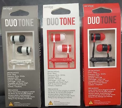 Vibe Sound Duo Tone Built-In Microphone Soft -Touch Finish - Choose Your Color • $11.99