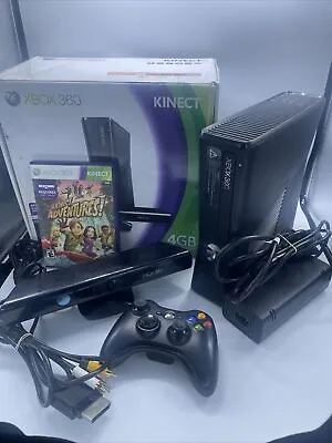 Microsoft Xbox 360 S Console Game Bundle With Kinect In Box Model 1439 • $90