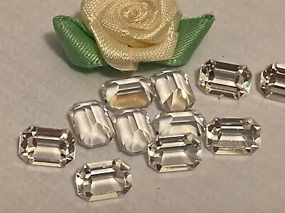 £3.50 • Buy Swarovski #4600 Octagon 7x5mm Rhinestone Craft Un Foiled Pack 15