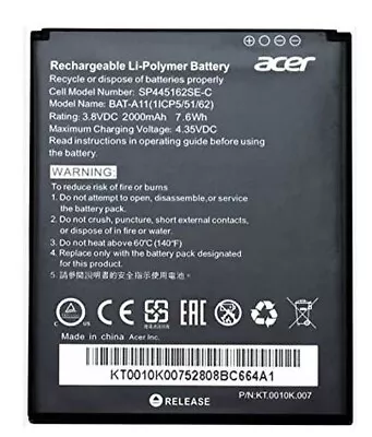 Original Battery ACER BAT-A11 Acer Liquid Z410 * 2000mAh • £18.99