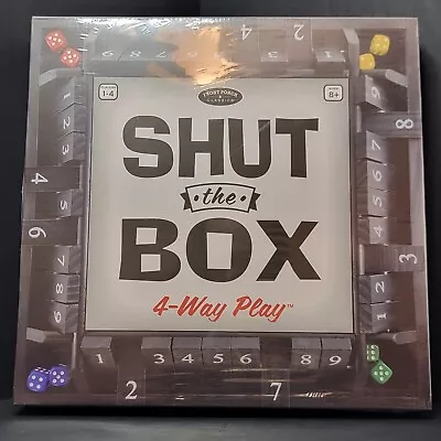 SHUT THE BOX Dice Game Family 4-Way Play Ages 8+ 1-4 Players New Sealed • $13