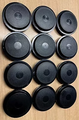 £5.90 • Buy 12 X LARGE BLACK CASTOR CUPS Carpet/Floor Chair/Sofa Furniture Protectors Caster