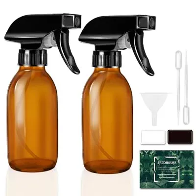 Amber Glass Spray Bottles Small Spray Bottles 4 Oz 2 Pack Hair Amber 2 SET • $12.28