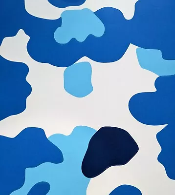 Blue Snow Camouflage Vinyl Wrap - ANY SIZE BUBBLE/AIR FREE - Car/Vehicle - CAMO • £0.99