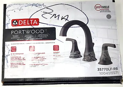 $129.99 • Buy DELTA 35770LF-RB Portwood Widespread Bathroom Faucet - Venetian Bronze