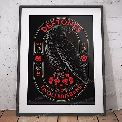 RARE Large Promo Poster DEFTONES Brisbane The Tivoli Theatre 2013 • $70