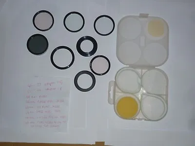 46mm Filters And Adaptor Rings For Yashica TLR Camera Or Any 46mm Thread Camera • £19