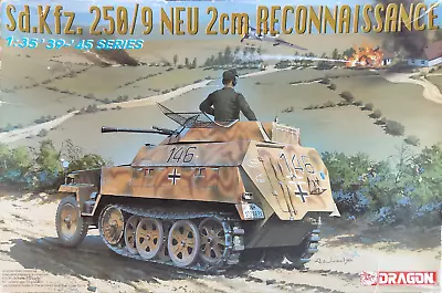 Dragon 6106 1:35 Sd.Kfz.250/9 Neu 2cm Recon Half-Track Model Kit *SEALED BAGS* • £58.90