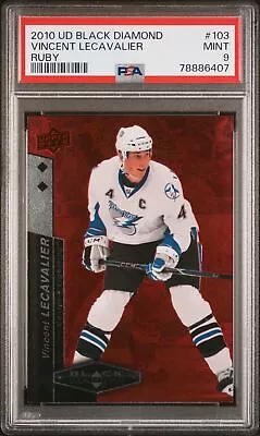 2010 Ud Black Diamond Ruby #103 Vincent Lecavalier /100 Pop 2 Psa 9 H3750477-407 • $15.99