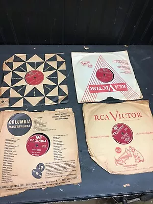 Mixed Lot Of 4 Vintage 78 RPM Records ! Columbia Records  Blues  Jazz • $22.49