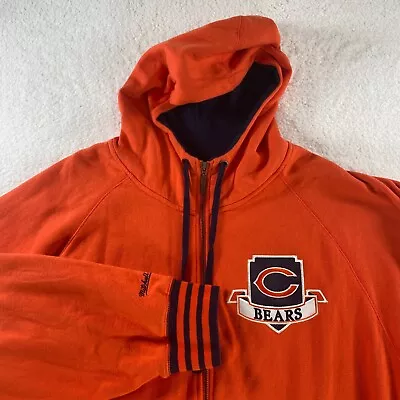 Mitchell & Ness Throwbacks Hoodie Adult 2XL Chicago Bears Sweatshirt Full Zip • $49.99