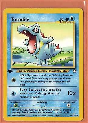 Pokémon TCG - Totodile - Neo Genesis #81/111 - 1st Edition Common - MP/LP • $2.99