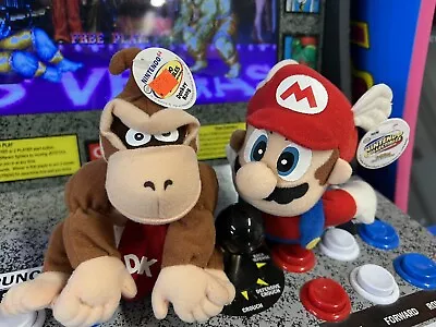 1997 Nintendo 64 BD&A Plush Lot: 1 Mario & 1 Donkey Kong 6” New W/ Tags NWT • $109.65