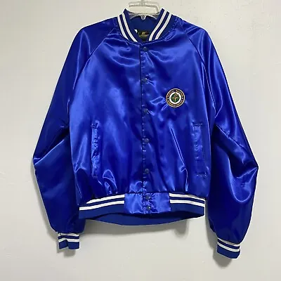 Vintage Varsity Bomber Jacket Unisex Large FAA Federal Aviation Administration • $35