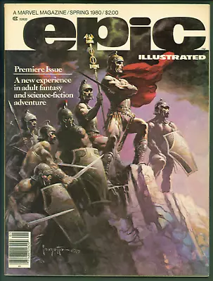 VTG 1980 Marvel Comics Epic Illustrated #1 VF Frank Frazetta Cover Art • $35