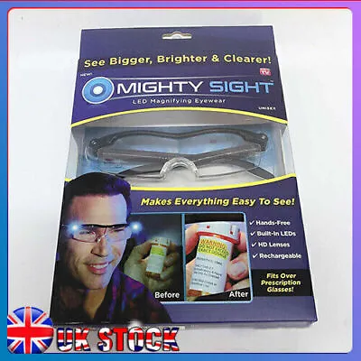 £7.89 • Buy Mighty Sight Led Magnifying Eyewear Hd Rechargeable Glasses - As Seen On Tv Uk-