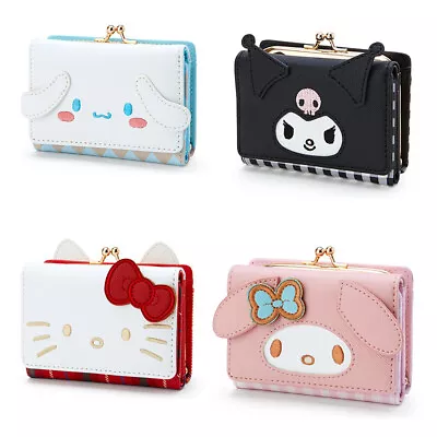 Sanrio Hello Kitty Cinnamon My Melody Kuromi Wallet Cute Folding Card Bag Gifts • $27.50