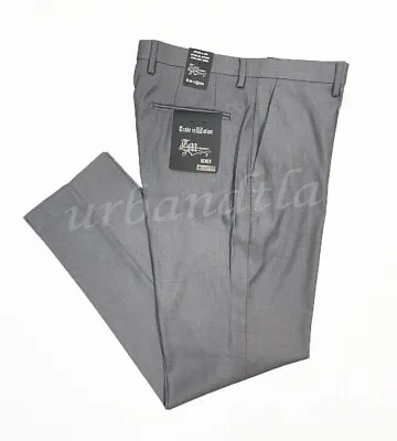 Men's Formal Slim Fit Flat Front Slacks Trouser Dress Pants 6 Colors • $33.95