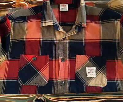 Franklin And Marshall Thick Plaid Shirt Medium 100% Cotton Great Cond Overskirt • £10