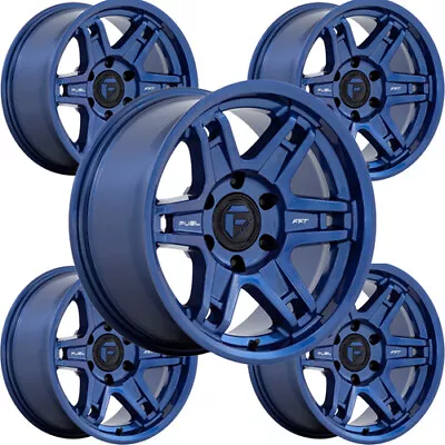 (Set Of 5) Fuel D839 Slayer 20x9 6x5.5  +1mm Blue Wheels Rims 20  Inch • $2175