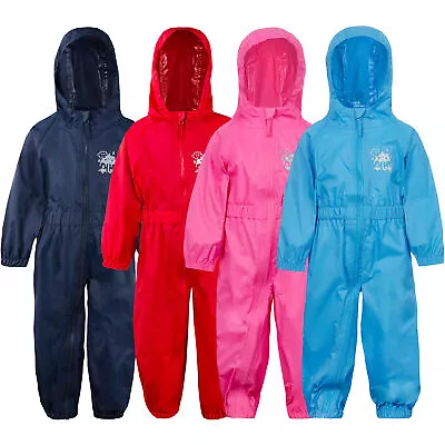 Baby Boys Girls Unisex Rain Puddle Suit All In One Lightweight Waterproof Hooded • £9.99