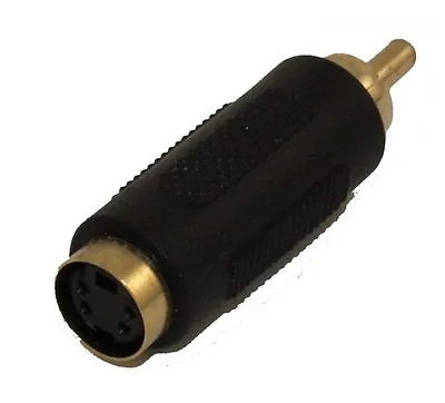 5 X RCA Male Composite Video To S-Video VHS Female Adapter Connector Gold Plated • $7.95