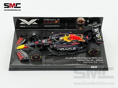 Red Bull F1 RB18 #1 Max Verstappen Mexico GP 2022 World Champion 1:43 MINICHAMPS • $149