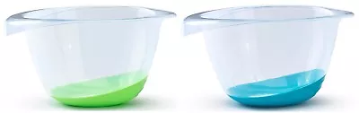 £5.99 • Buy Large & Small 6 Litre - 2 Litre Plastic Mixing Bowl Non SlIp Base BPA Free Bowls